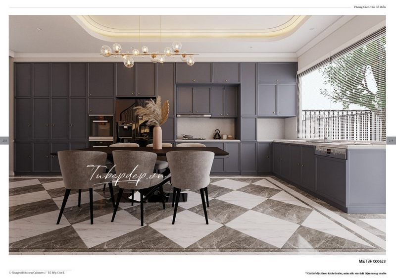 Thiết kế phòng bếp nhà phố hiện đại